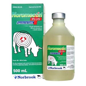 Durvet Norbrook® Noromectin® Plus Dewormer Injection, 500 mL, For Cattle