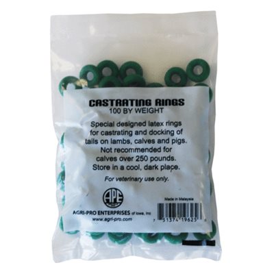Agri-Pro Castrating Ring, 100 Count / Bag