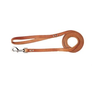 Bully Leather Leash Brown 5 / 8"X6'