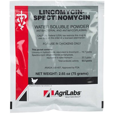 AgriLabs® Antibiotic Lincomycin® Spectinomycin Soluble Powder, 75 gm