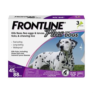 Merial Frontline® Plus 287210 Flea & Tick Treatment, 3 Dose, For Large Dog 45 - 88 lb, Purple