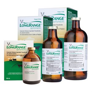 Merial Longrange® 72161 Extended-Release Injectable Parasiticide Dewormer, 250 mL, For Cattle