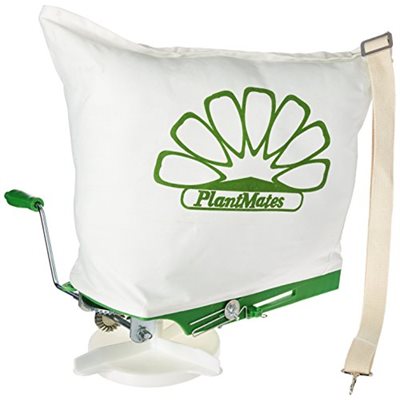 PlantMates Seed Broadcast Spreader, 25 lb, Canvas Bag