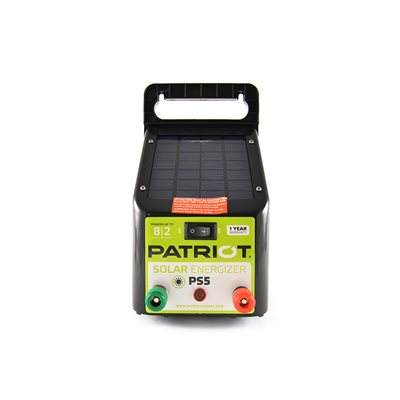 Patriot™ Solarguard™ PS5 Solar Fence Energizer, 4 V, 2 Miles / 8 Acres