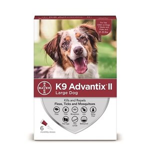 Bayer 854533 K9 Advantix® II Flea & Tick Treatment, Green, For 4 Months Dog Under 10 lb