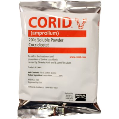 Durvet 001-00032 Corid® 20% Soluble Powder, 10 oz, For Bovine