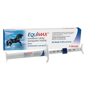 Durvet EquiMax® 01-1EQU022 Ivermectin / Praziquantel Dewormer, 6.42 gm / Tube, White, For Horse & Pony