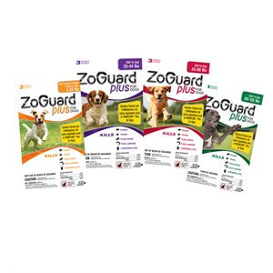 Durvet ZoGuard® Plus 011-511102 Flea & Tick Treatment, For Dog 5-22 lb, Orange