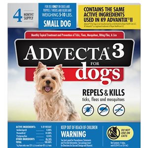 Advecta Ultra - Small Dog - 4 -10lbs - 4ct