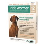 Durvet DV17712 Triple Wormer® Tablet, For Medium / Large Dog, 12 / Box