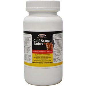 Durvet 001-4151 Calf Scour Bolus, 500 mg, Yellow, For Beef & Dairy Calves