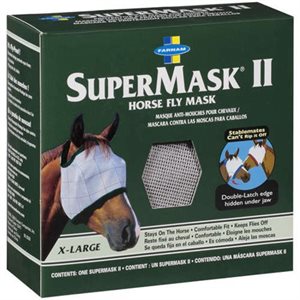 Farnam® FAR012417 SuperMask® II Arabian SuperMask® II Horse Fly Mask With Ears, X-Large, Horse