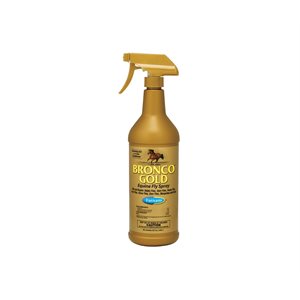 Farnam® Bronco® 014810 Equine Fly Spray, 32 oz, Gold, For Horse