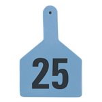 Z Tags™ FAR053286 One-Piece Numbered 26-50 Ear Tag, 3 inch x 4-1 / 2 inch, Blue, Cattle