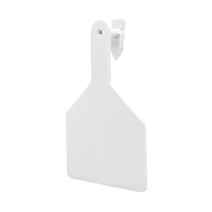 Z Tags™ FAR053831 One-Piece Long Neck Blank No-Snag-Tag® Premium Tag, White, Cattle, Calf