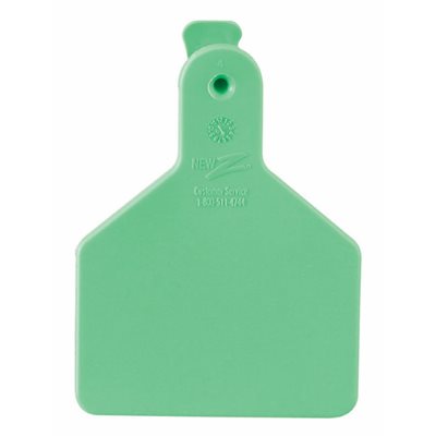 Z Tags™ FAR3822050 One-Piece Long Neck Numbered 26-50 No-Snag Ear Tag, 2-3 / 8 inch x 3-1 / 4 inch, Green, Cattle