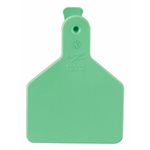 Z Tags™ FAR3822075 One-Piece Long Neck Numbered 51-75 No-Snag Ear Tag, 2-3 / 8 inch x 3-1 / 4 inch, Green, Cattle