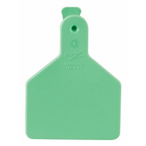 Z Tags™ FAR3822100 One-Piece Long Neck Numbered 76-100 No-Snag Ear Tag, 2-3 / 8 inch x 3-1 / 4 inch, Green, Cattle