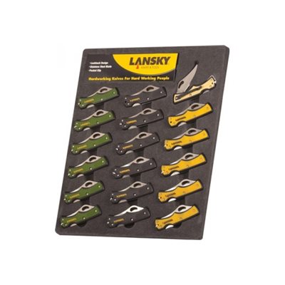 Lansky® LKN045 Small Pocket Lockback Knife Display Kit, 1.2 x 11.55 x 13.45 inch, Green / Black