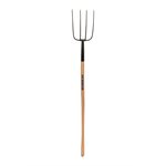 S550 Forged Manure Fork 4 Tine w / Wood Hdl (49274) - 48"