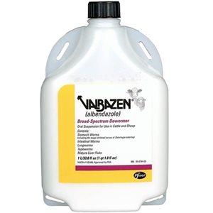 Zoetis PFL.8784 Drench Dewormer Valbazen® Suspension, 1 L Bottle, For Cattle, Sheep & Goat