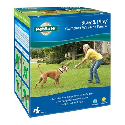 Radio Systems PIF00-12917 PetSafe® Stay & Play® Compact Wireless Fence® Dog Fence System, Dog, 5 lb & Up