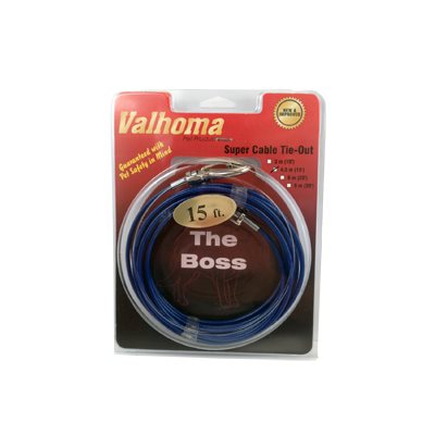 Valhoma® Cable 10' Tie Out Medium Blue