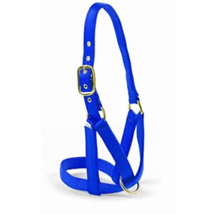 Valhoma® 20 P BL Utility Turn-Out Halter with Floating Ring, Nylon, Blue, For Calf