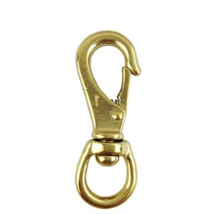 3-1 / 4"X5 / 8" SOLID BRASS BOAT SNAP (6)