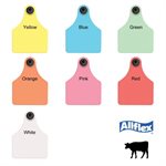Allflex® GLF050 / GSM-Y Global Female Numbered 26 - 50 Ear Tag, Large, 2-1 / 4 inch x 3 inch, Yellow, For Cattle